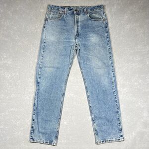 VTG '95 Levi's 505 Denim Blue Jeans Red Tab Reg Fit Straight Leg W36 L30